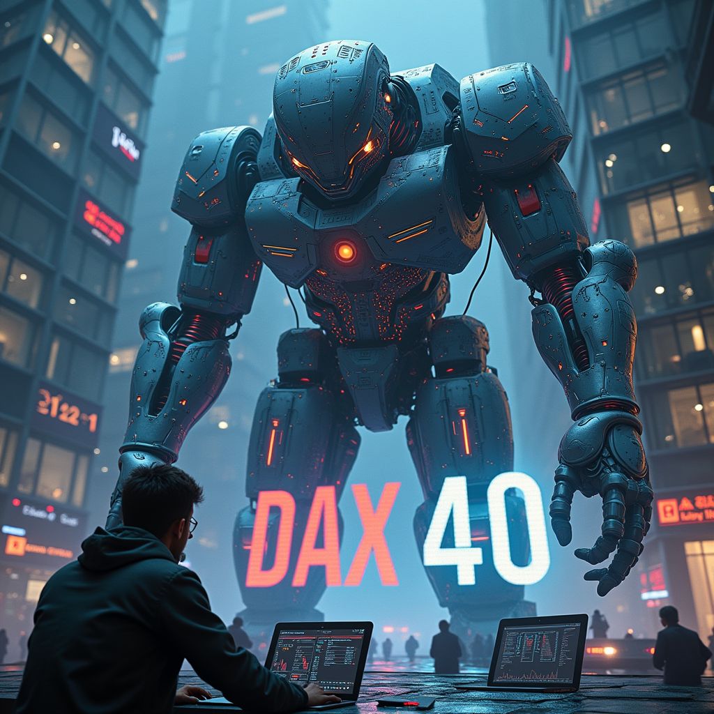 Panel de análisis en tiempo real del Innova AI Cazador DAX, mostrando la evolución del mercado con inteligencia artificial.